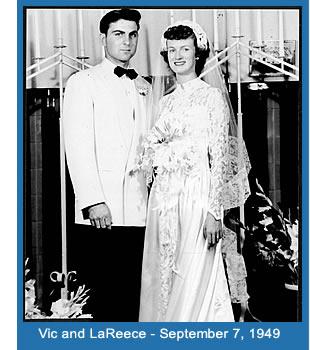 Wedding photo of Vic and his wife LaReece.