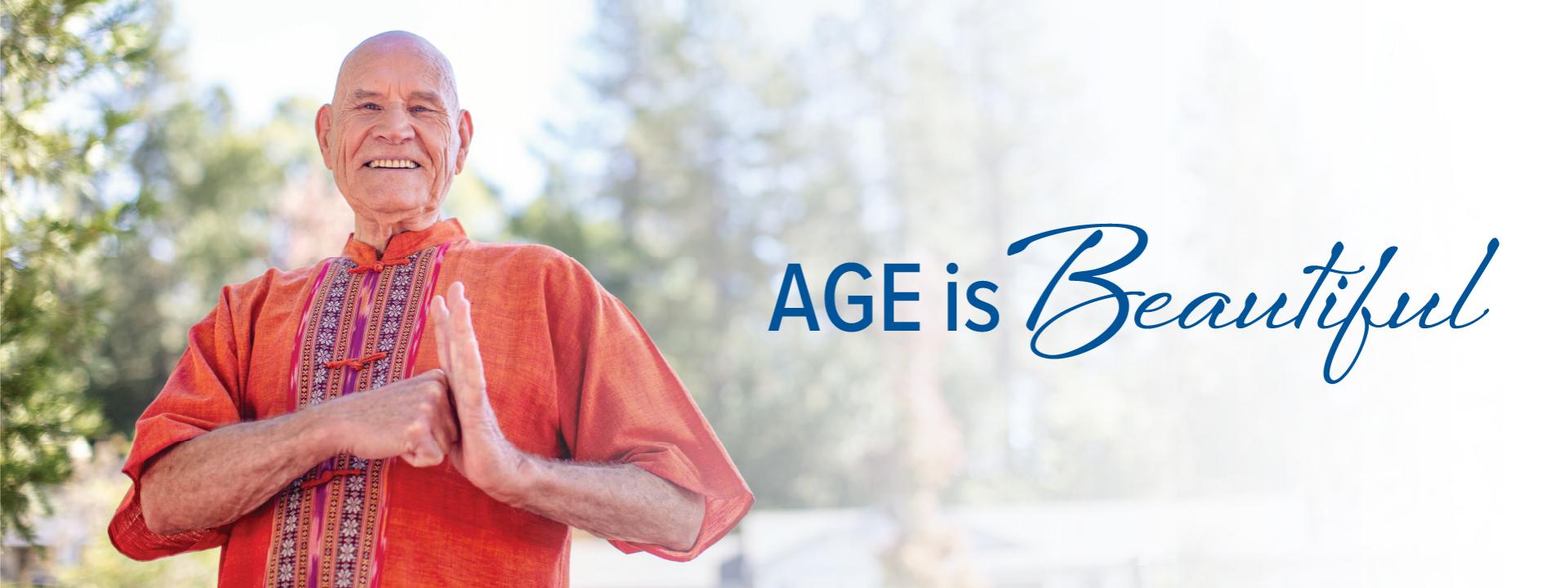 Age Is Beautiful banner with  Bonnie Cushing