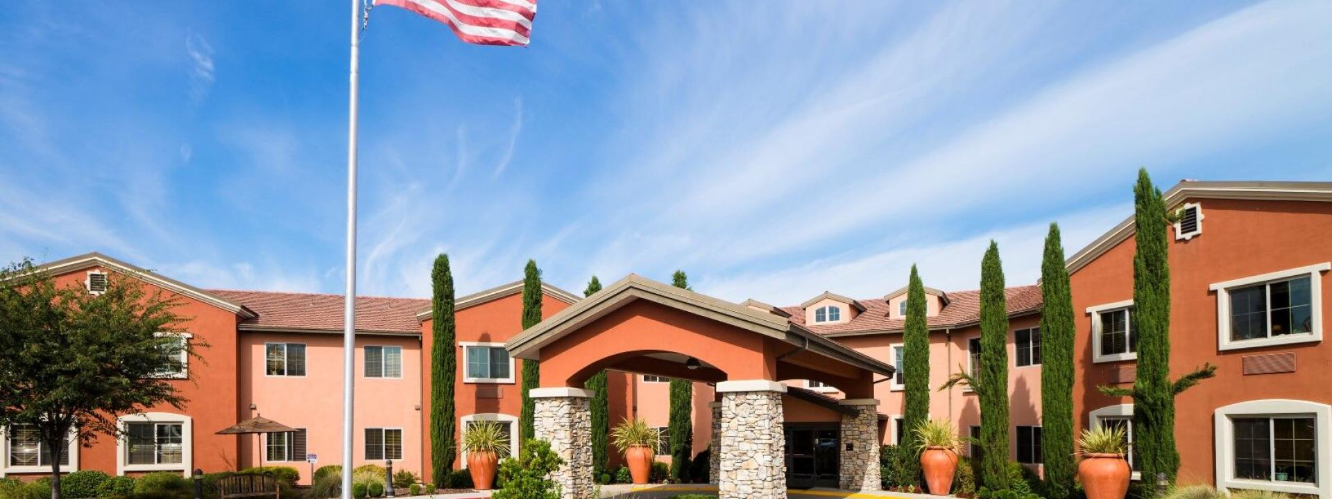 Eskaton Village Roseville front entrance and circular driveway