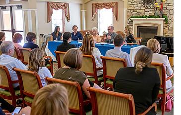 Eskaton meets with residents to discuss benefits of having Alexa in their apartments.