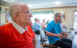 Chair exercise class at Eskaton Village Carmichael