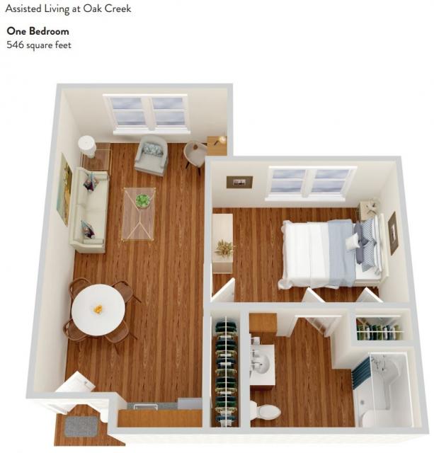 Oak Creek: Alcove Studio - Assisted Living