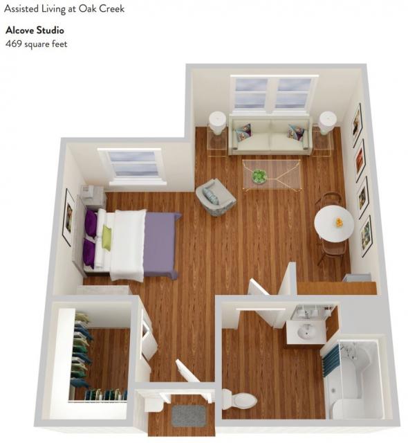 Oak Creek: One Bedroom - Assisted Living