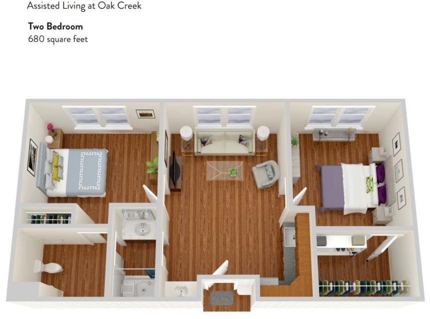 Oak Creek: 2 Bedroom - Assisted Living