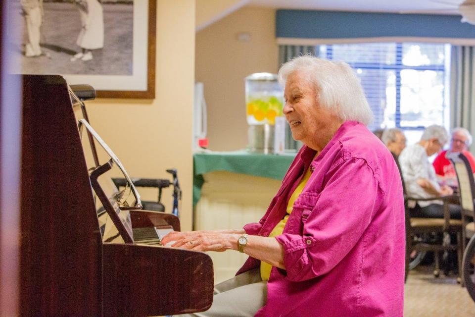 Woman playing the piano