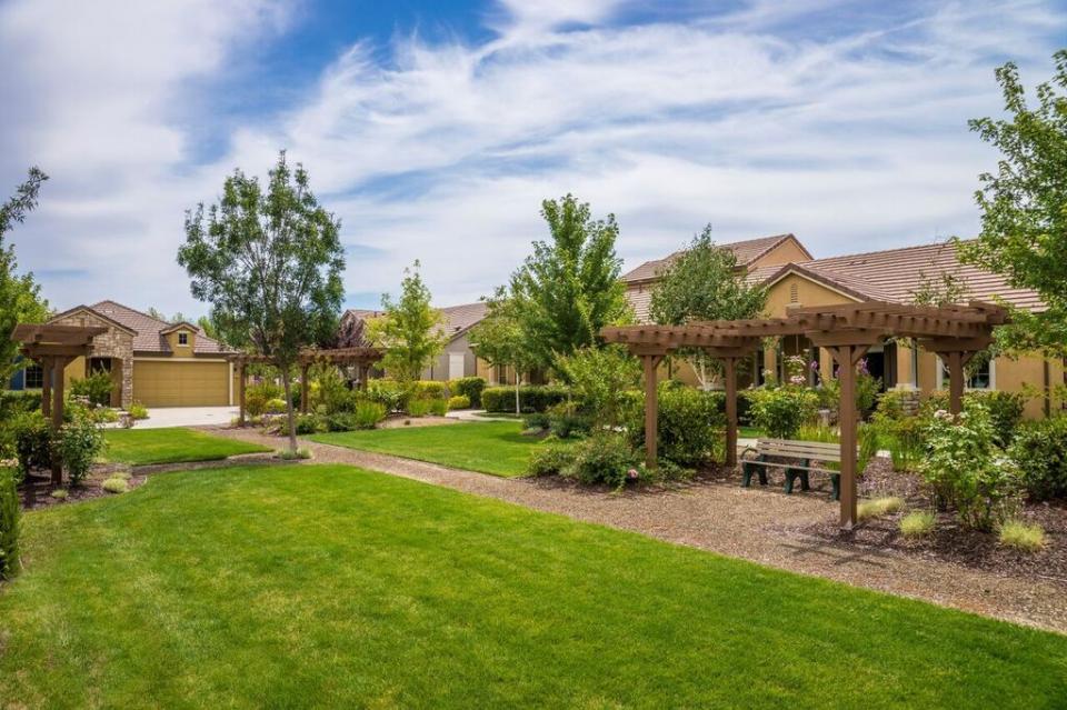 Community outdoor area with a Gazebo and bench