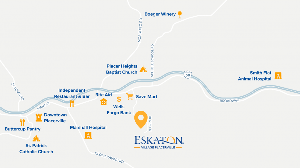 Map of Eskaton Village Placerville