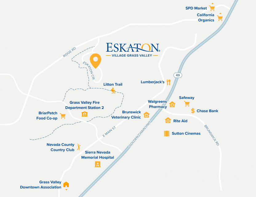 Map of Eskaton Village Grass Valley