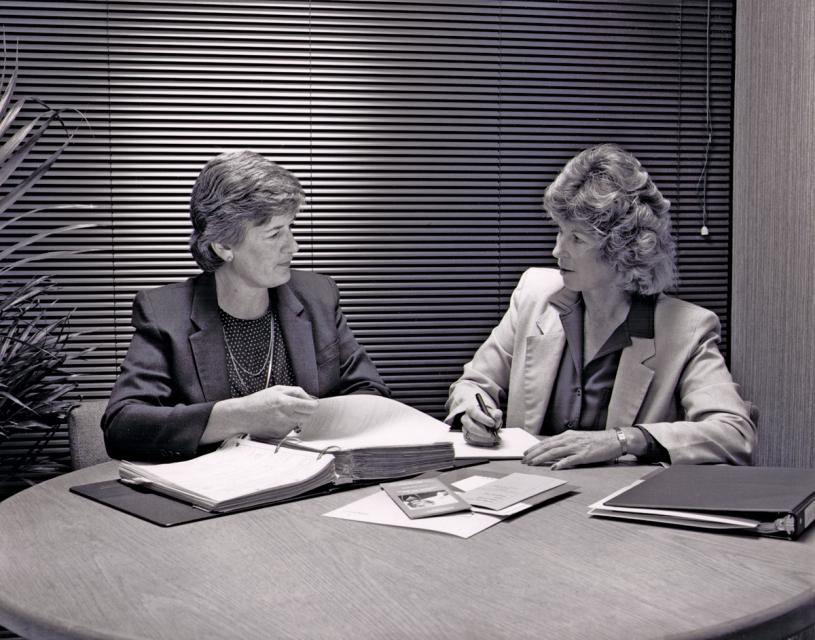 Patty Roberts (1), program director, and Roberta Pooley, two originals with The Senior Connection