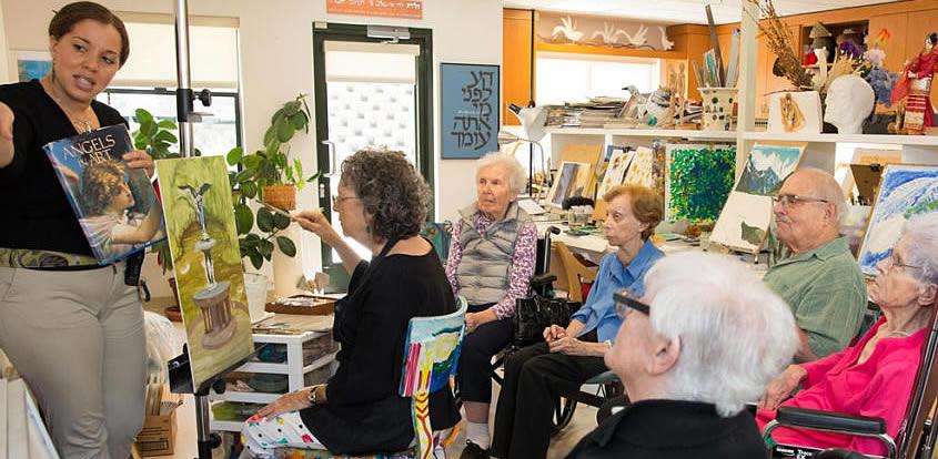 The Reutlinger Community Art Program - Residents taking an art class