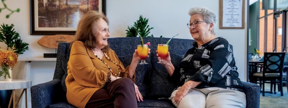 Women having a drink