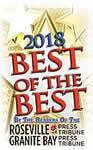 Roseville and Granite Bay Press Tribune 2018 Best of The Best award