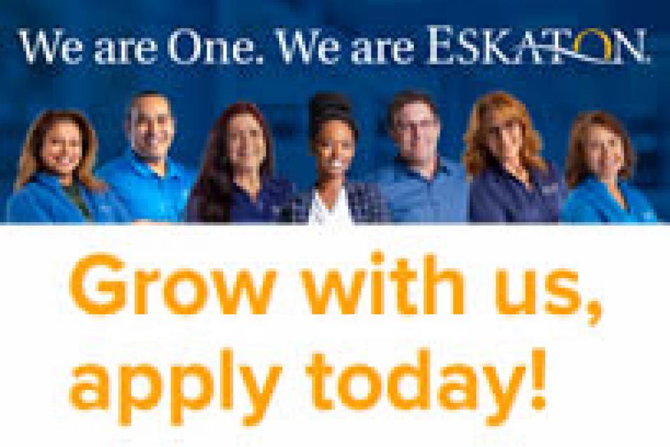 We are One. We are Eskaton sign with 7 employees.  Grow with us, apply today!