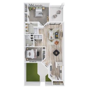 Alder 2 Bedrooms, 2 Bathrooms 1,283 sq. ft