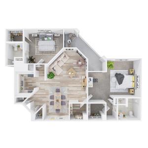 Hawthorne 2 Bedrooms, 2 Bathrooms 1,356 sq. ft.