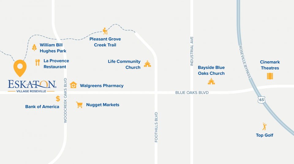 Map of Eskaton Village Roseville