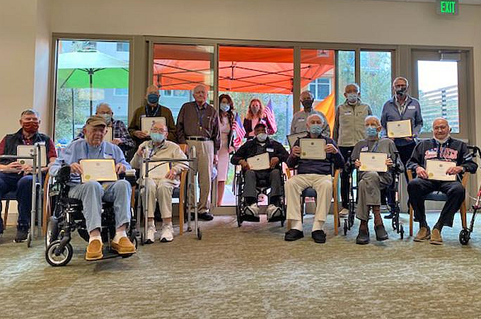 13 Veterans honored by Burlingame Mayor Emily Beach at The Trousdale