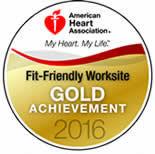 2016 American Heart Association Fit-Friendly Worksite Gold Achievement Award