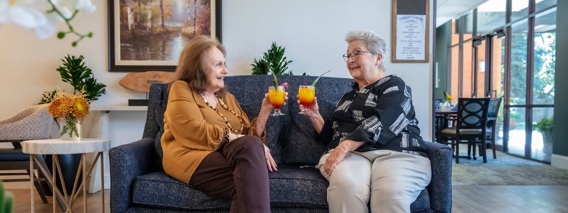 Women having a drink