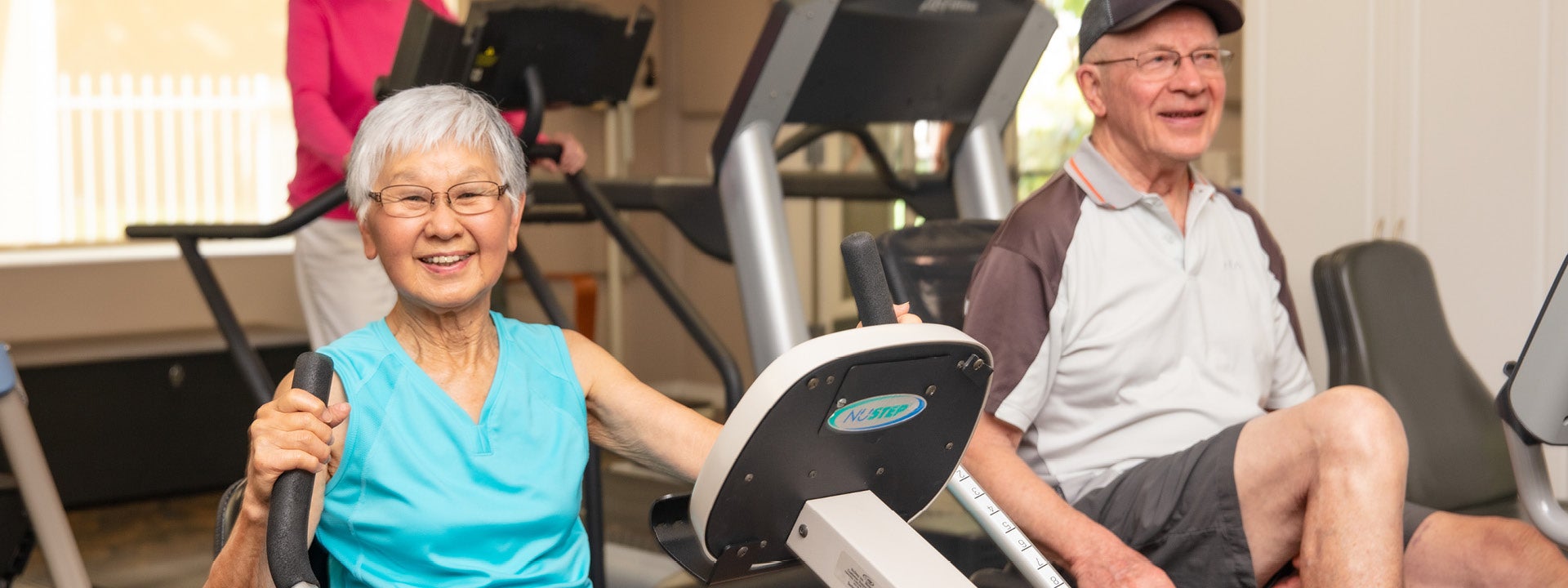 Couple working out